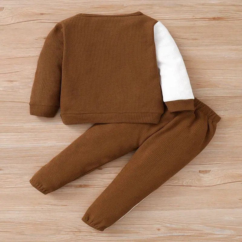 

Зима 2021 международная торговля Детский Пуловер маленьких и средних размеров комбинированный комплект вязаные брюки с длинным рукавом