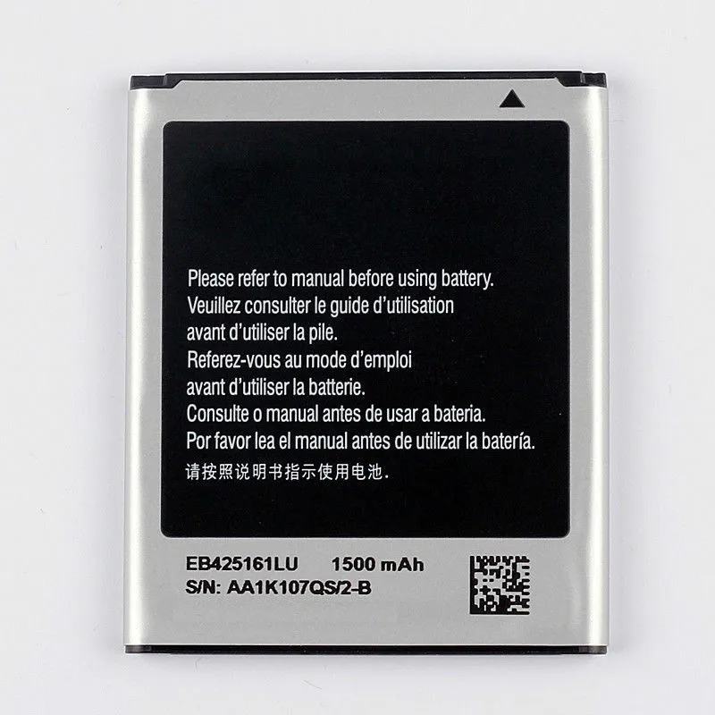 MJKAA 2PC 1500mAh EB425161LU аккумулятор для телефона Samsung GT S7562L S7560 S7566 S7568 S7572 S7580 S7582 I8160 I8190 I739