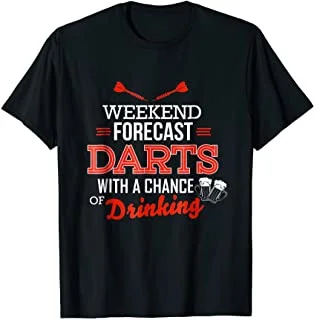 

Weekend Darts With A Chance of Drinking Funny Beer T-Shirt