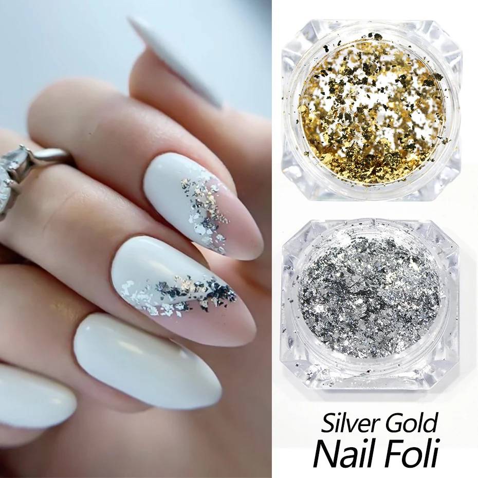 1 шт Платина Блестящий Порошок для ногтей Золотой Серебряный голографический