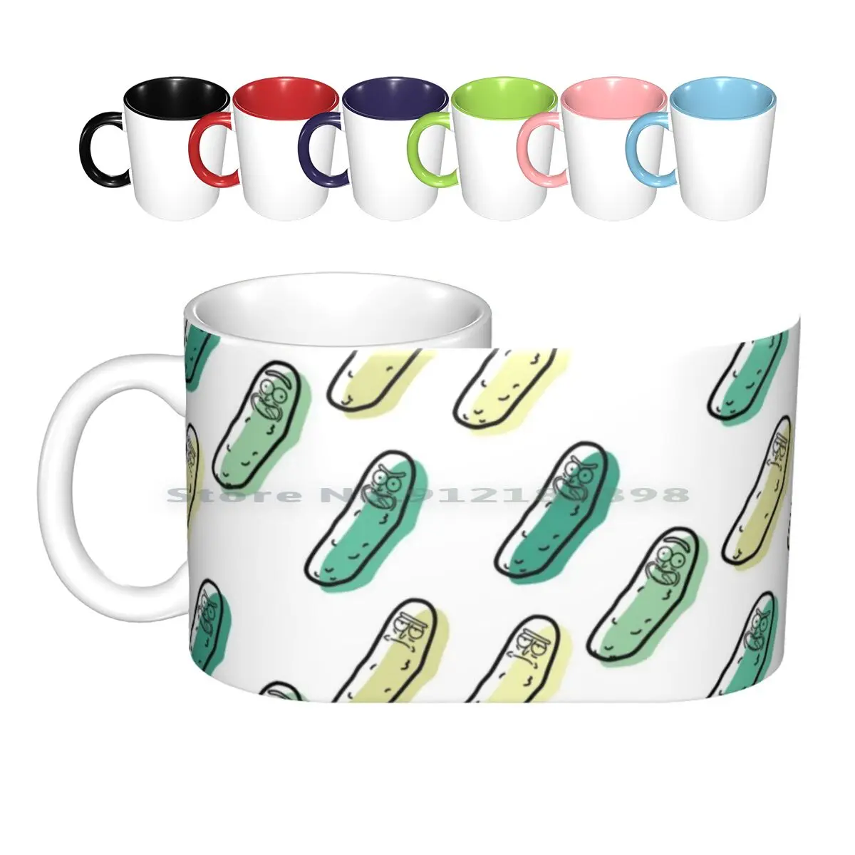 

The Many Faces Of Pickle Rick Ceramic Mugs Coffee Cups Milk Tea Mug Tv Show Cartoon Season 3 Pickle Rick Science Pickle Food