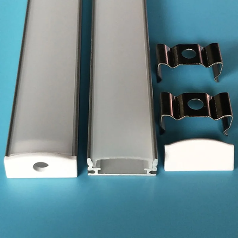 Бесплатная доставка алюминиевый профиль с матовым диффузором плоским опалом для