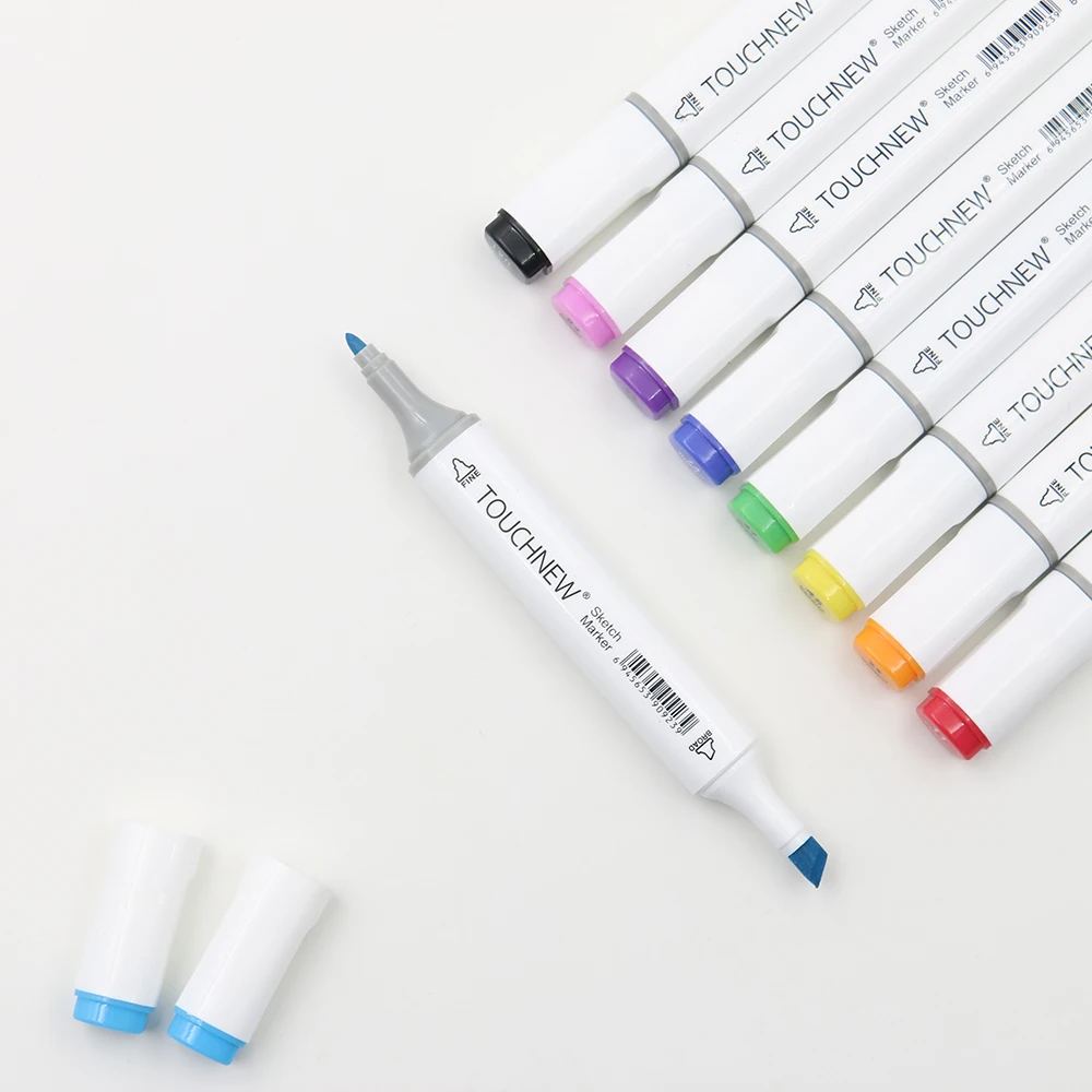

TOUCHNEW Alcohol Markers 30/36 Colors Dual Head Sketch Markers Brush Pen Set For Drawing Manga Design Art Markers