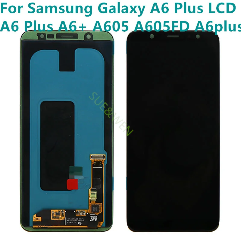 

For Samsung Galaxy A6 Plus 2018 A6+ A605 LCD Touch Screen Digitizer Assembly For Samsung A6 Plus A6+ LCD A605 A605fd A6plus LCD