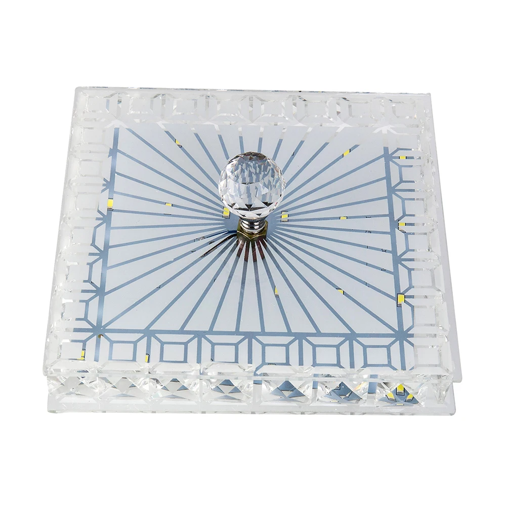 Luces de techo LED modernas para sala de estar iluminación de pared de cristal montado en superficie