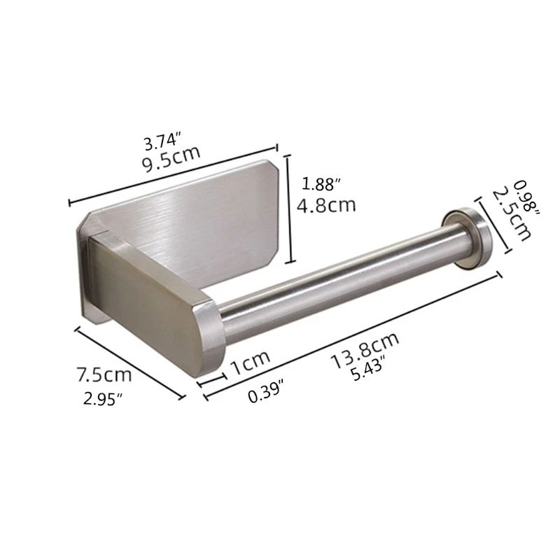 

Wall Mount Toilet Paper Holder Stainless Steel Wall Hanging Kitchen Paper Roll Tissue Storage Rack for Home Kitchen