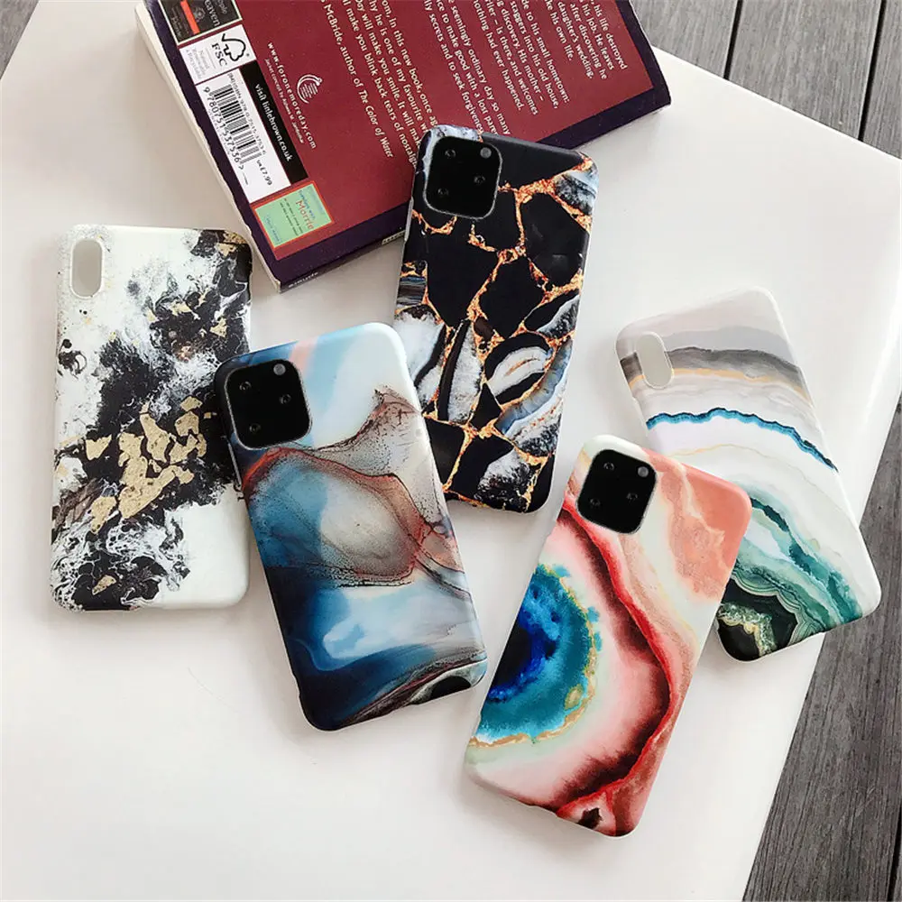 Lovebay цветной мраморный чехол для iPhone 11 Pro Max 7 8 6 6s Plus X XR XS Max 11 матовые телефонные чехлы мягкая IMD Силиконовая задняя крышка