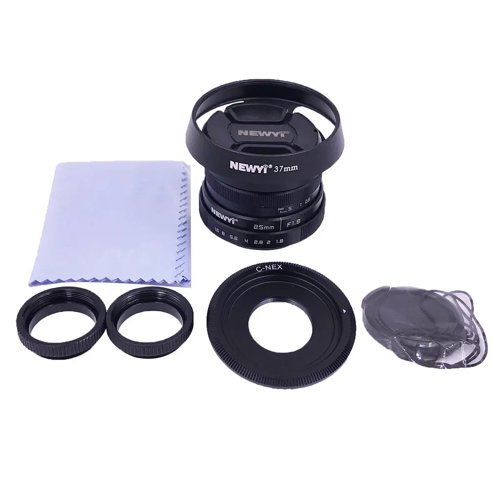 Мини 25 B + NEX ручная фокусировка CCTV кинообъектив для Canon Nikon sony E крепление