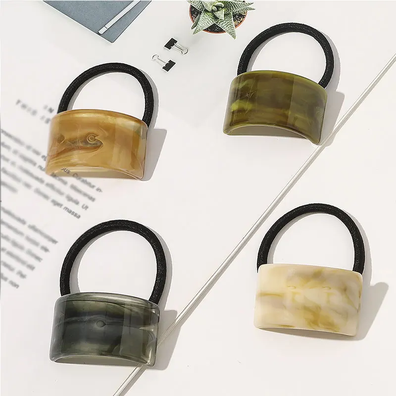 

2021 New Fashion Korea Elastic Hair Rubber Bands Accessories Tie Acetate Scrunchies Women Girls Hair Ring Rope Holder Headdress