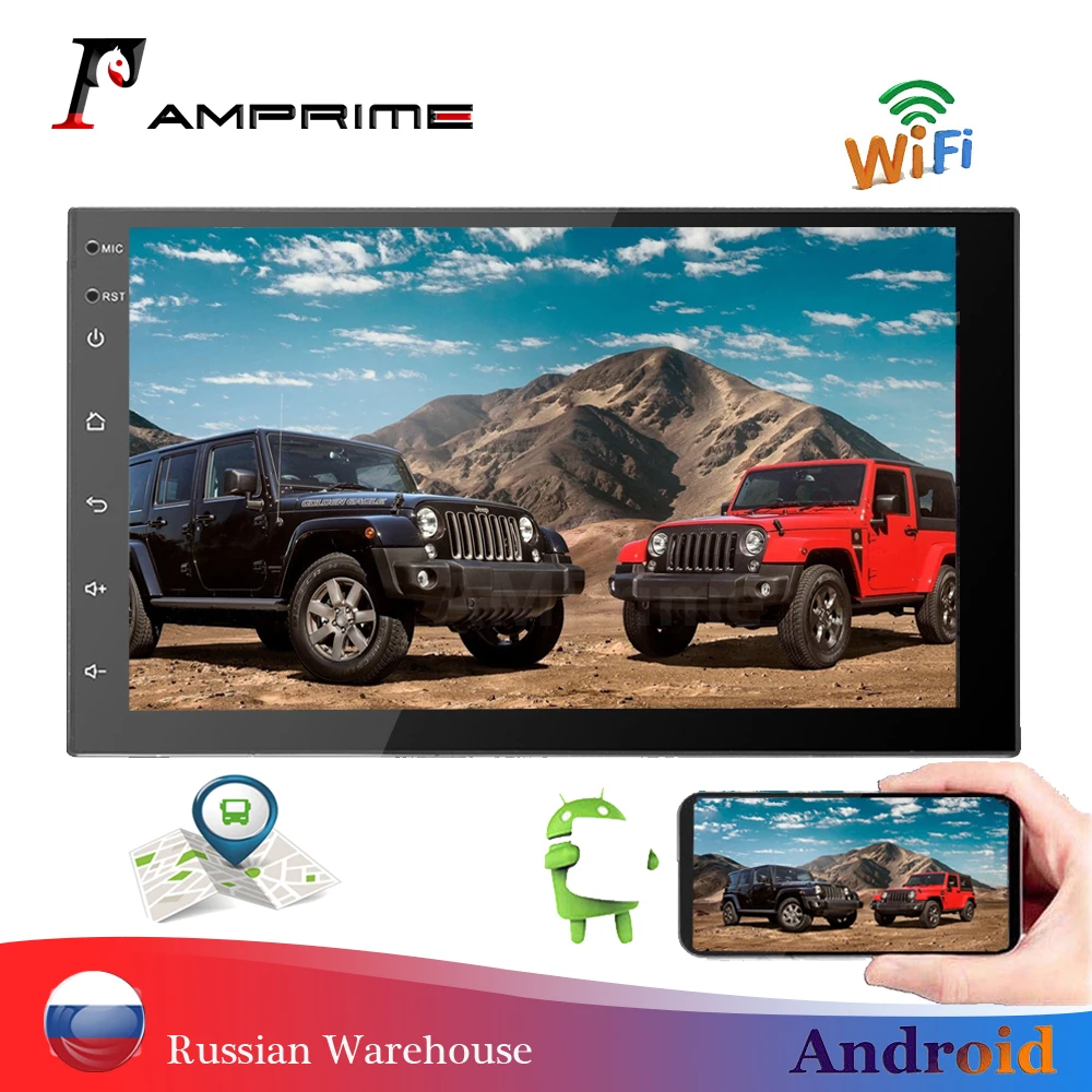 AMPrime автомобильный Радио 2 Din Android мультимедийный плеер 2din 7 &quotHD GPS навигация