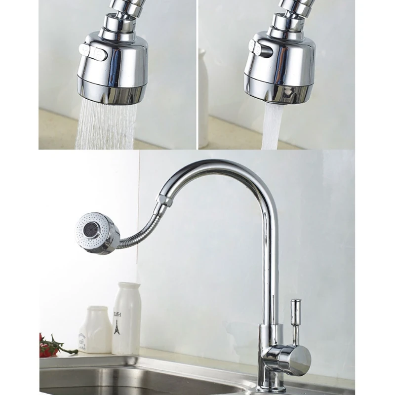 

360 Degree Swivel Faucet Kitchen Sink Sprayer Head Anti -SplashTap Nozzle Filter B0KB
