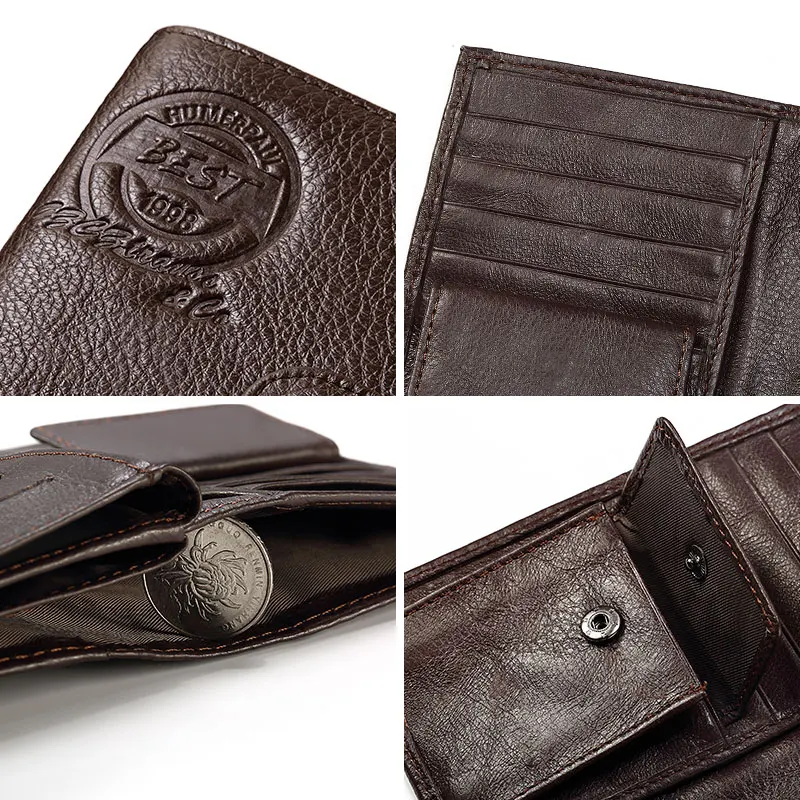 Кожаный чехол для мужчин, с RFID-защитой в деловом стиле, для паспорта, многофункциональный чехол для банковских карт, для путешествий, для Рос... от AliExpress WW