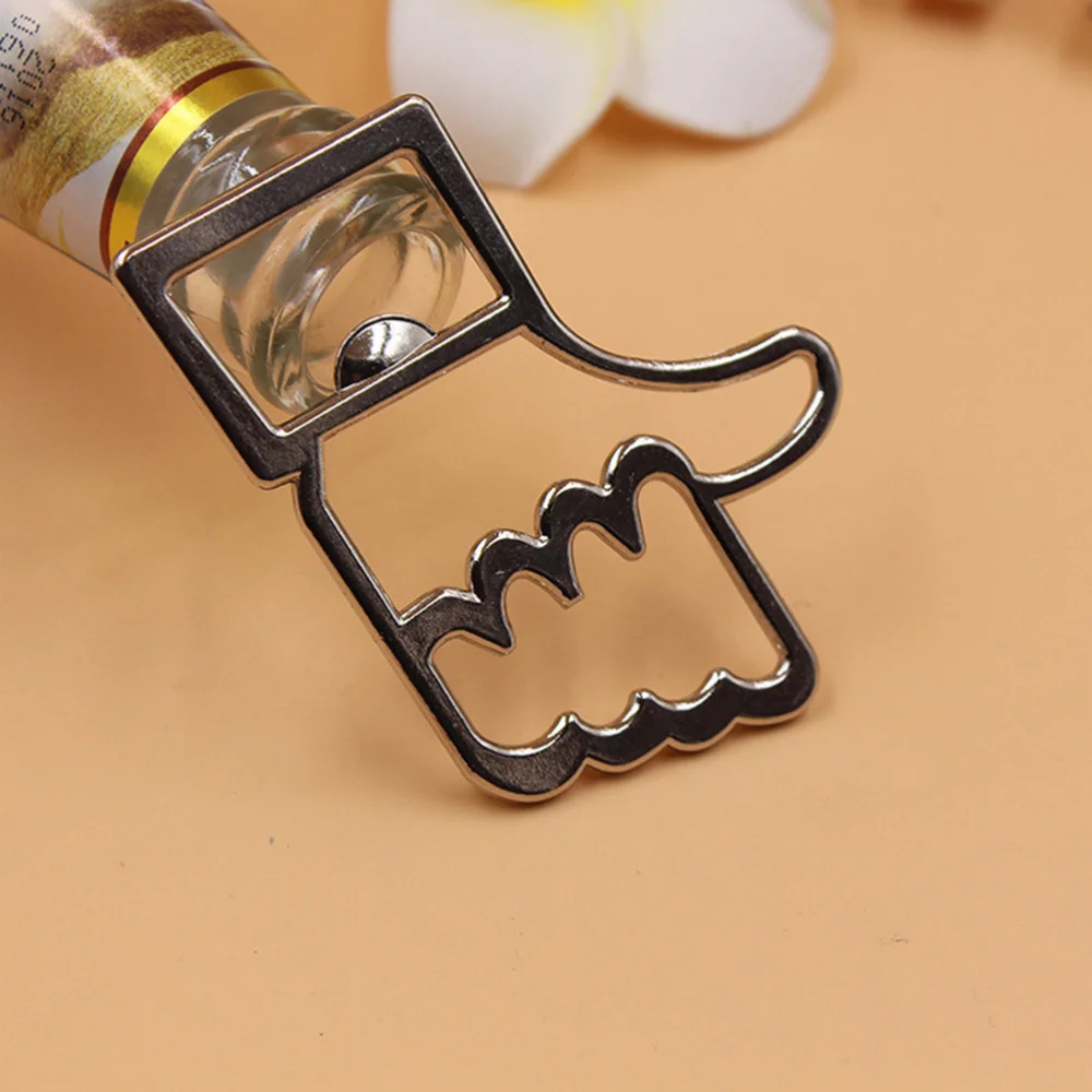 

2pcs Thumb Alloy Bottle Opener Portable Hand-held Cap Lifter Party Supplies Souvenirs Gifts for Home Bar