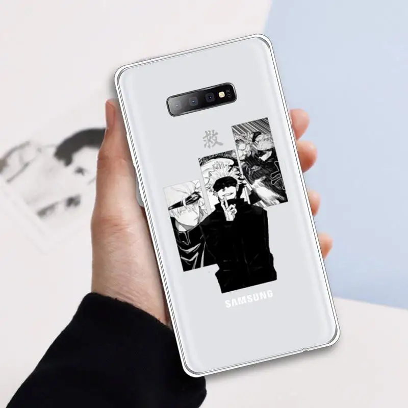 

Jujutsu Kaisen Anime Cartoon Phone Case Transparent For Samsung Galaxy A71 A21s S8 S9 S10 plus note 20 ultra