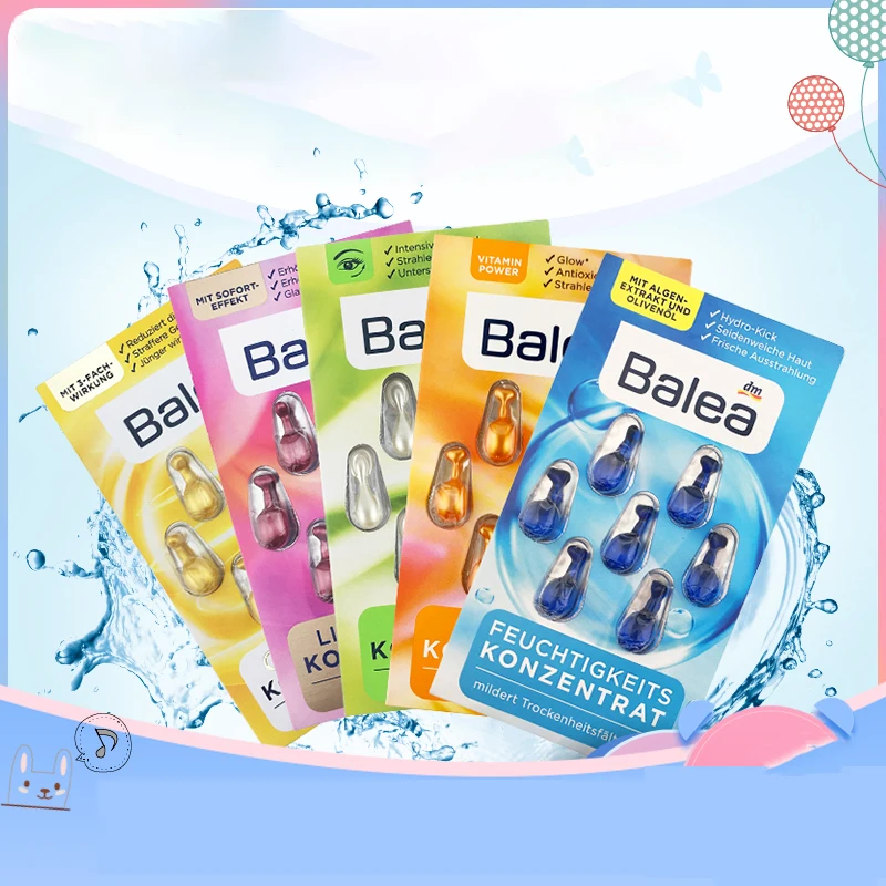 4pcs Balea Face Eye Serum Concentrate Moisture Increases Dry Skin Elasticity Firmness Soften Wrinkles Nourish Smooth - купить по