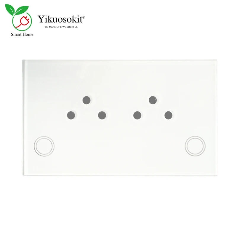 

Smart Life Built in Zigbee Tuya APP Control Double 15A Israeli Power Touch Wall Socket For Kitchen Home Hotel Office