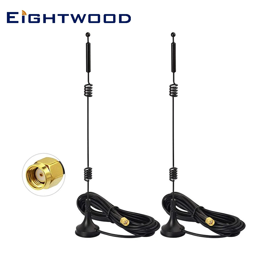 Eightwood 2 шт. Двухдиапазонная 4 ГГц 5 8 MIMO RP SMA Мужская WiFi антенна для беспроводного