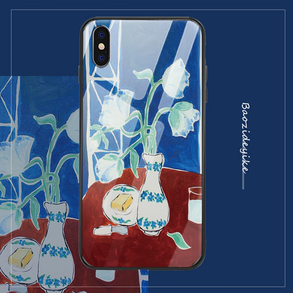 Чехол для iPhone 6 / 6plus из закаленного стекла во французском ретро стиле чехол