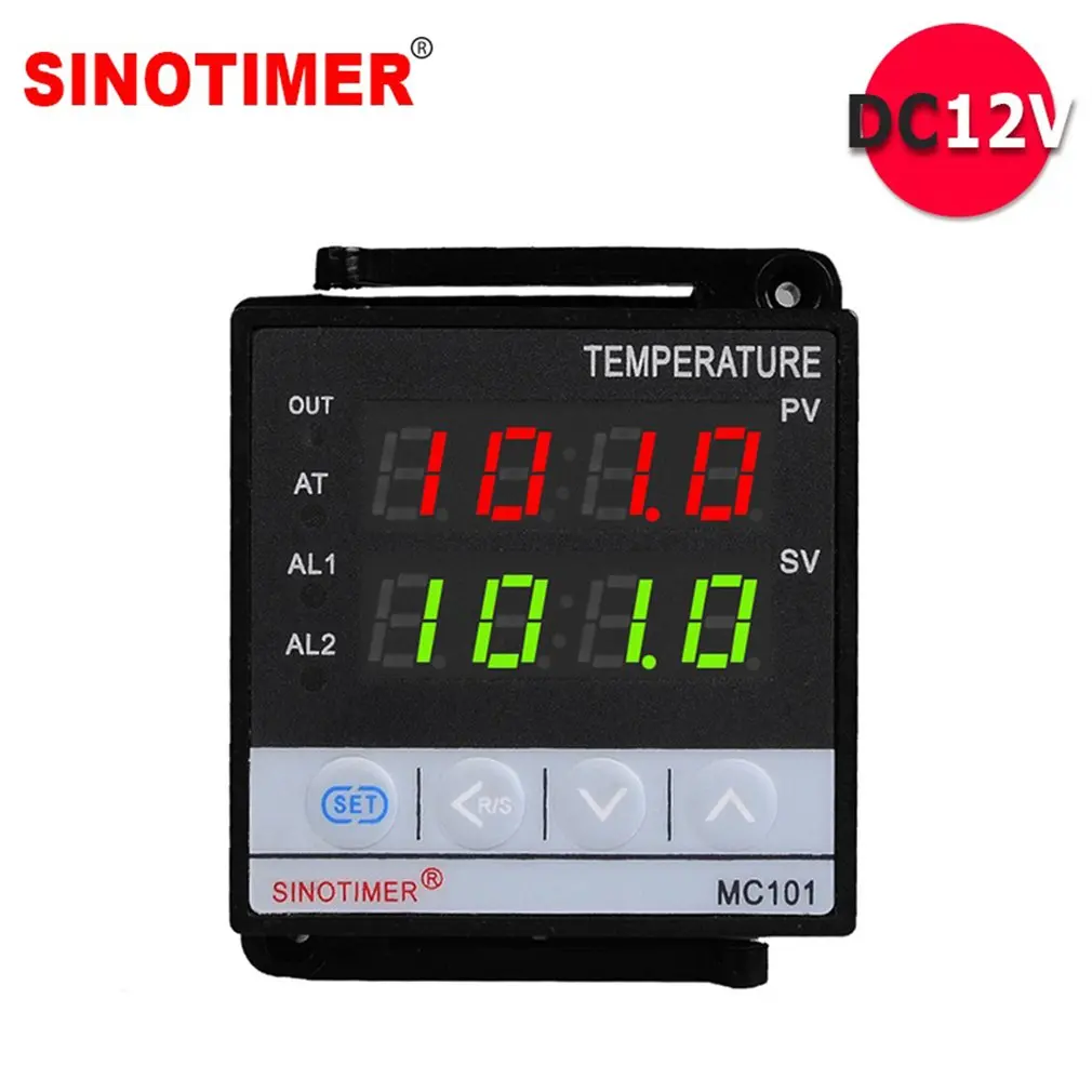 

Power Supply 12VDC Input PT100 K Thermocouple Digital PID Temperature Controller SSR Relay Output for Heat with Alarm