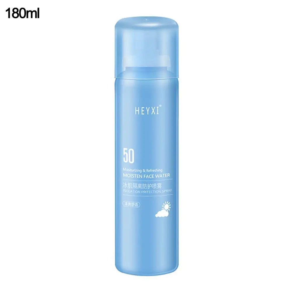 

1Pc 180ml UV Sunscreen Mist SPF 50 Oil-Free sunscreen Spray Waterproof Protection instant whitening spray Sun Sport For Beach Bo