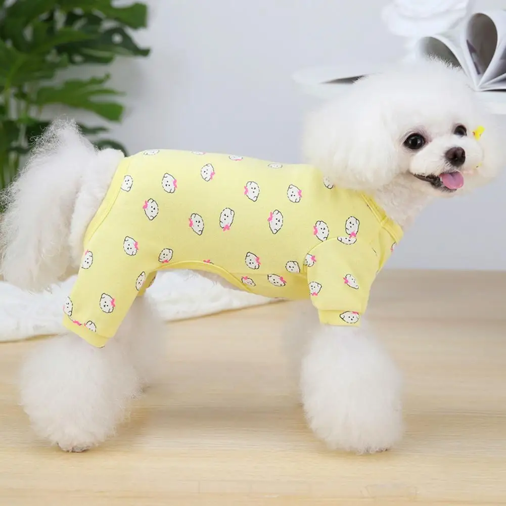 

Pullover Stylish Dog Warm Four-legged Loungewear Unisex Dog Shirt Long Sleeve for Teddy Dog