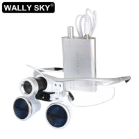 420mm dental magnifier 3 5x dental loupes with led headlight head lamp with rechargeable lithium battery