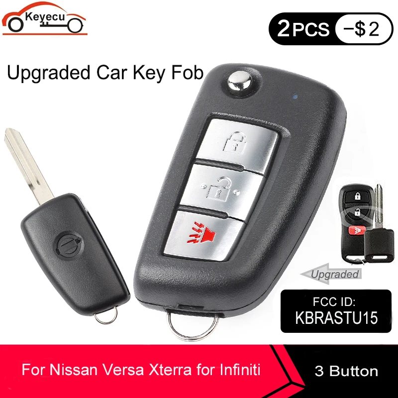 KEYECU 315 МГц ID46 обновленный дистанционный ключ для Nissan Versa Xterra Infiniti FX35 FX45 2003-2008 KBRASTU15