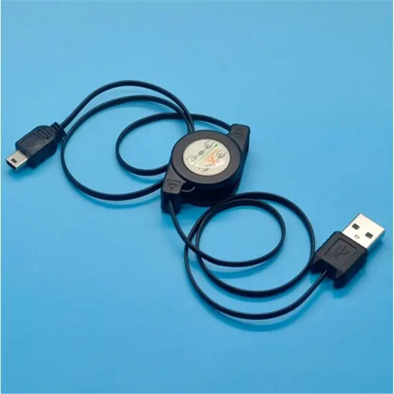 Новый Портативный черный Выдвижной USB 2 0 Тип Папа папа B 5 контактный кабель для