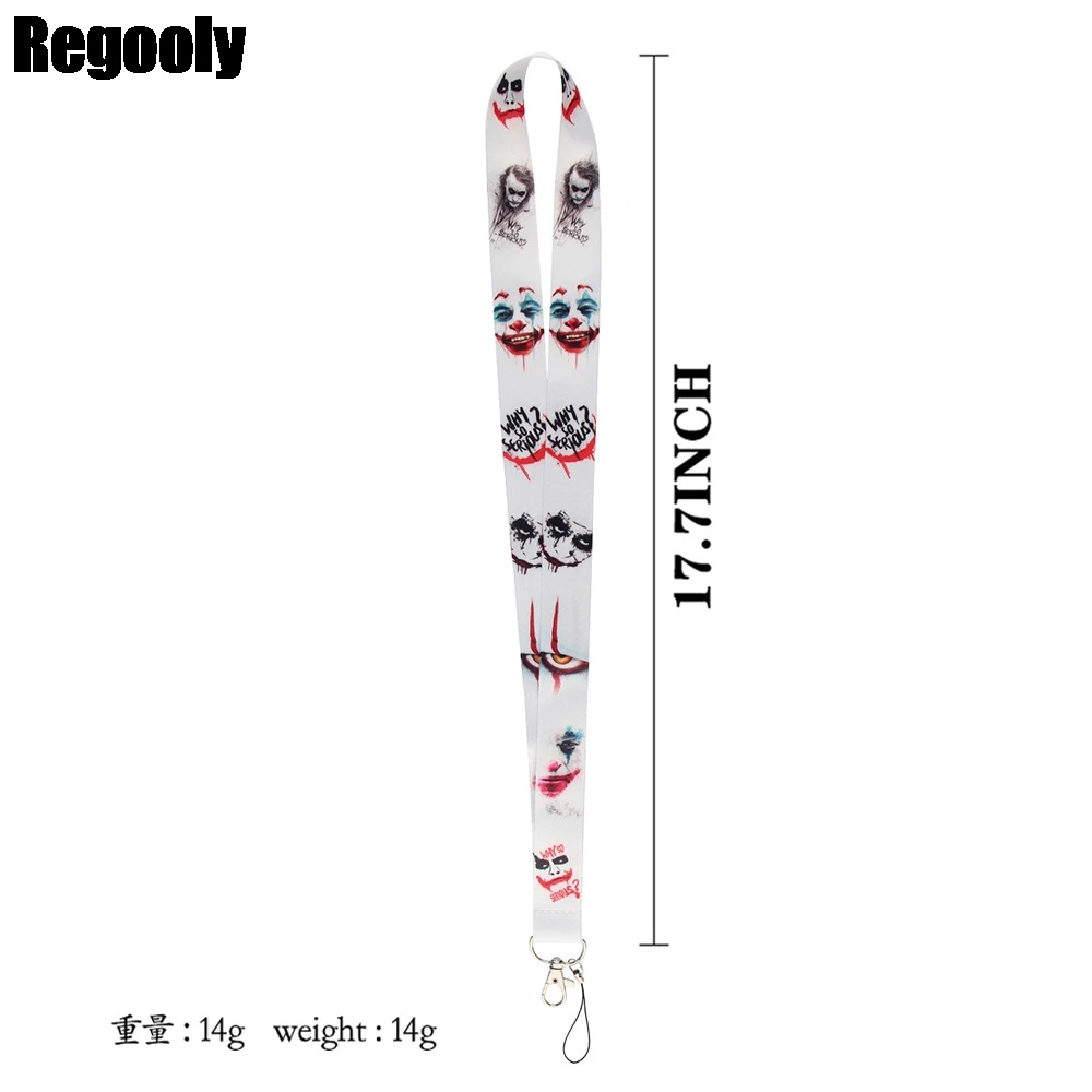 

Suicide Squad Joker Lanyard for Keys Phone Cool Neck Strap Lanyard for Camera Whistle ID Badge Cute webbings ribbons Gifts gifts