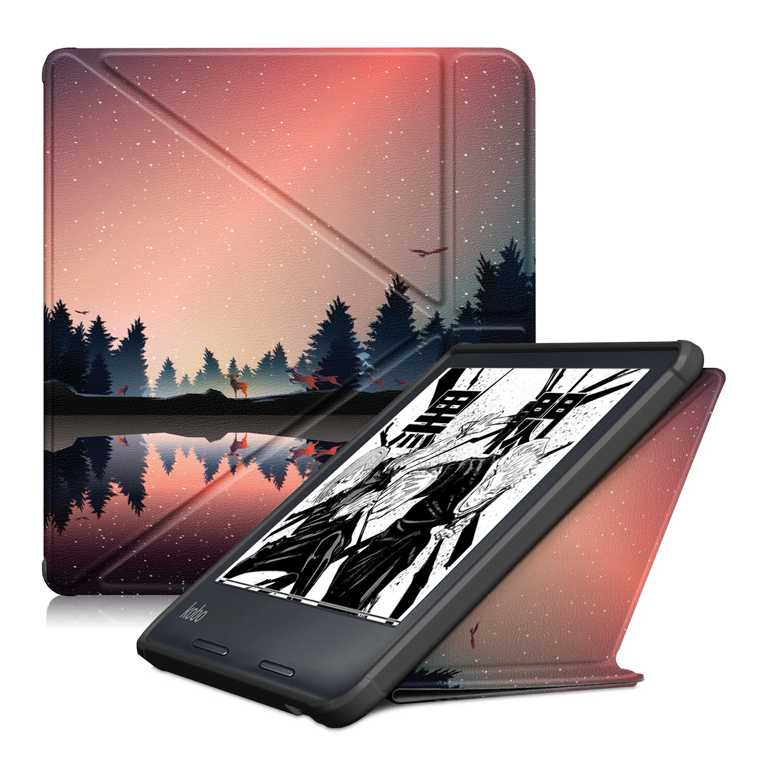

With Auto Sleep/Wake for KOBO Libra 2 Case TPU Leather Protector Case for Kobo Sage Case Funda KOBO Libra H2O 2019