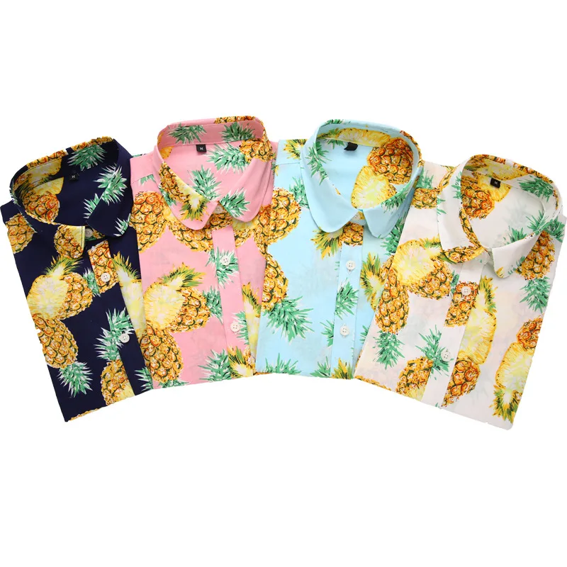 Dioufond хлопковая блузка с цветочным принтом женские рубашки коротким рукавом