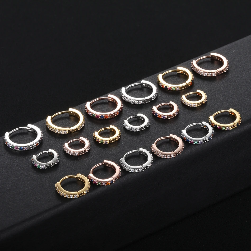 1 шт. радужные серьги-кольца для пирсинга | Украшения и аксессуары