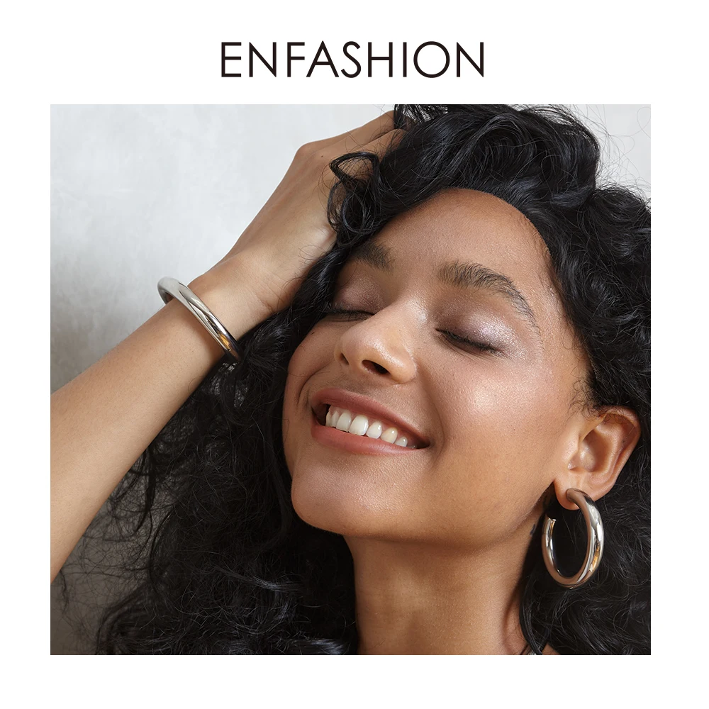 Браслеты ENFASHION из нержавеющей стали с отверстиями Женские Толстые браслеты-трубы