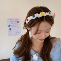 2pc new knit fold kawai bezel retro women headband girls hair bands hairband hoop for wedding party korean hair accessori