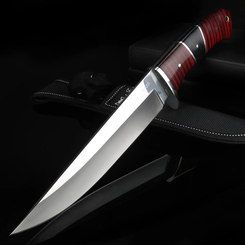 

XUAN FENG Outdoor Knife Defensive Height Hardness Sharp D2 Steel Knife Wilderness Seeking Growth Straight Knife Hunting Knife
