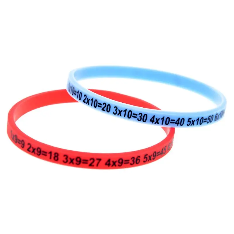 

12 Colors Silicone Bracelets Multiplication Table Children Education School Toys for Party Wedding Statement