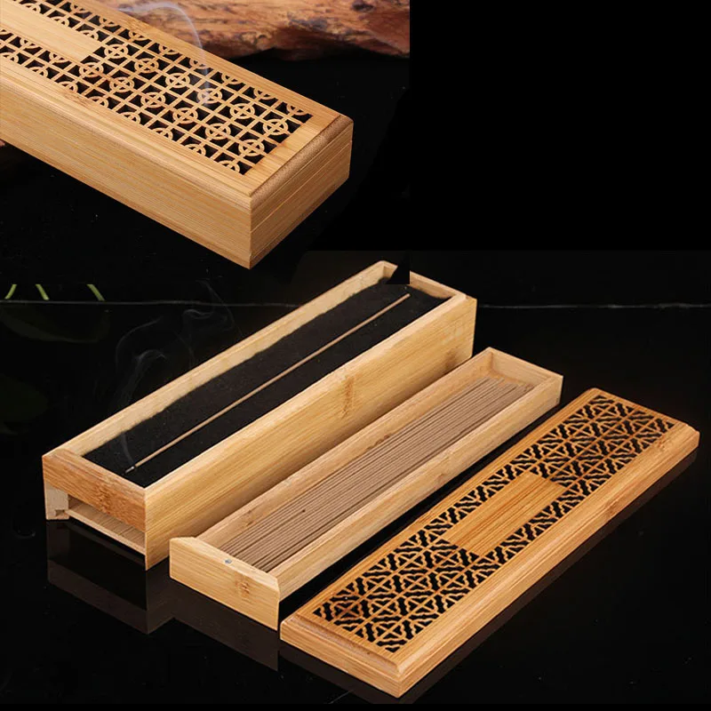 Полый ароматерапия дзен Лежащая Курильница держатель для благовоний с выдвижным