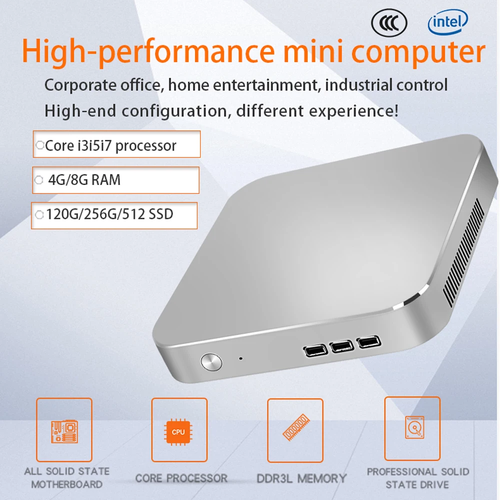 Мини ПК Intel Core i7 5500U i5 5200U Windows 7/8/10 Linux 4K UHD Pro Wi Fi поддержка двух мониторов