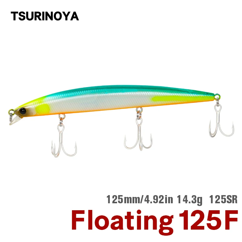 TSURINOYA для рыбалки приманки DW72 125 мм 14 3g с постепенным увеличением диапазон водный