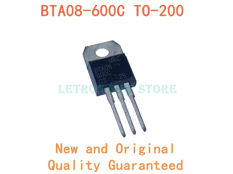 

10PCS BTA08-600C TO-220 BTA08-600 TO-220 BTA08 08-600C Новый и оригинальный IC
