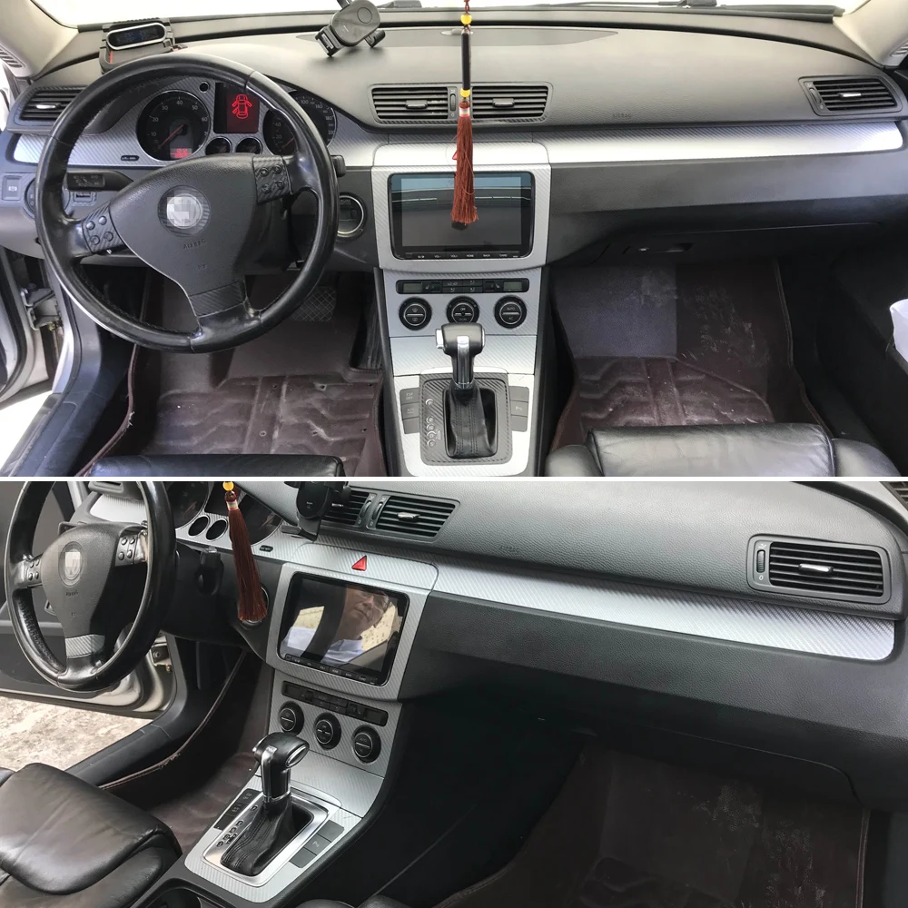 Наклейка из углеродного волокна для Volkswagen Passat B6 2006 2011 Центральная панель