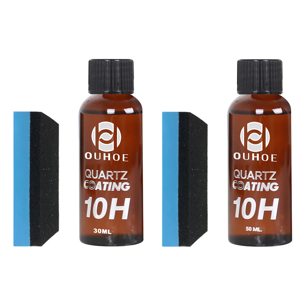 

30/50ml Car Wash Accessories 10H Super Hydrophobic Liquid Ceramic Coat Paint Care Kit