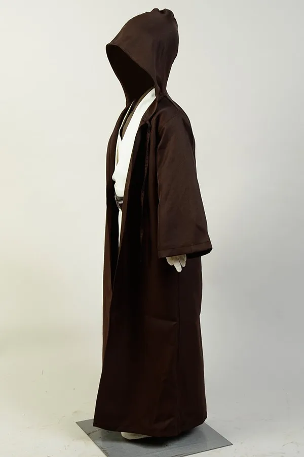 Movie Star Cosplay Wars Kenobi Jedi Costume Brown Cloak Robe Child Version Full Suit Uniform |
