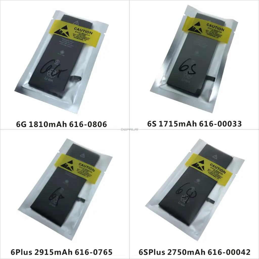 

Li-ion Phone High Quality Capacity 1715mAh Battery For iPhone 6G 6Plus 6S 6SPlus Rechargeable Phone Bateria Batteries 616-00033