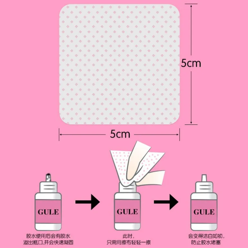 100Pcs Lint-Free Nail Polish Remover Cotton Wipes UV Gel Tips Cleaner Paper Pad Nails Art Cleaning Manicure Tools | Красота и