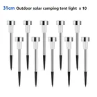 Водонепроницаемый уличный фонарь на солнечной батарее, светодиодный миниатюрный светильник для газона, рыбалки, с датчиком управления, 31 см