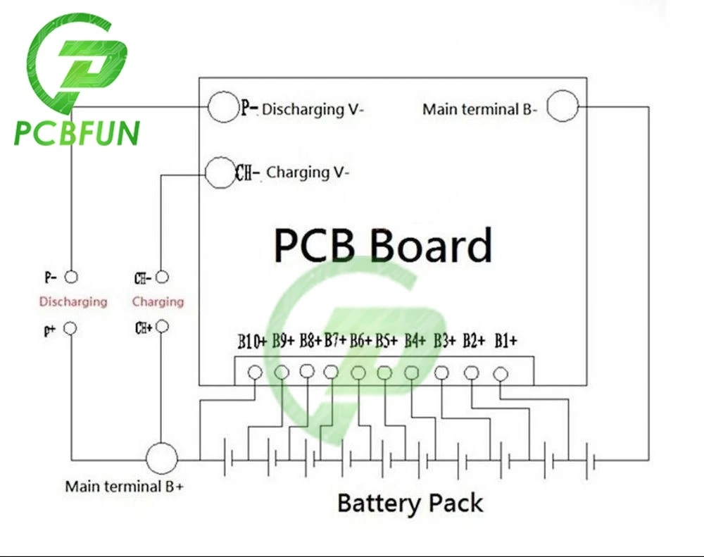 Защитная плата баланса литий-ионной батареи 10S 36 в 40 А модуль защиты аккумулятора