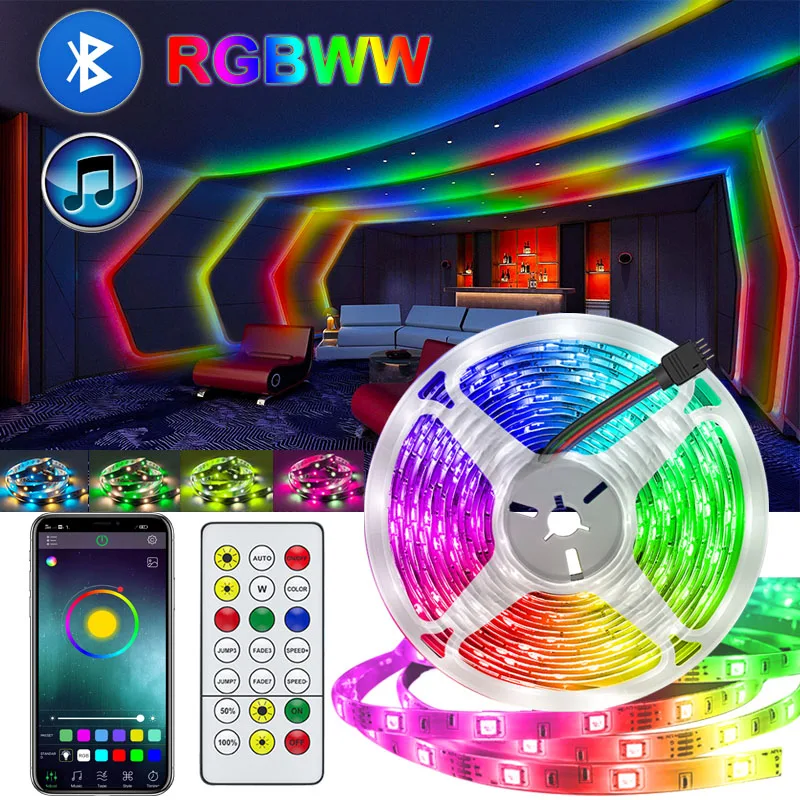 

Светодиодная лента 5050 RGBWW с Bluetooth, 12 В