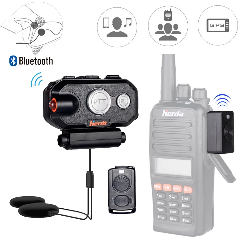 Bluetooth гарнитура для рации Baofeng Motorola шлем без использования рук|Запчасти и