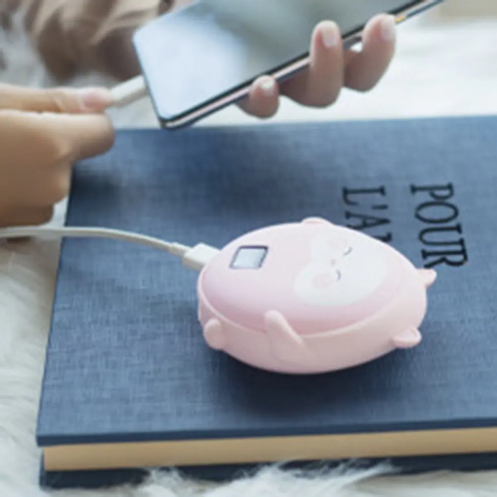 

New Cute Cartoon Winter Mini Hand Warmer Portable USB Rechargeable Rabbit/Deer 10000mAh Power Bank Double Sided Quick Heating